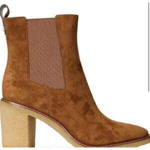 LAUREN RALPH LAUREN- Marianna- Brown-Water Resistant Suede Bootie- Women’s 7.5B